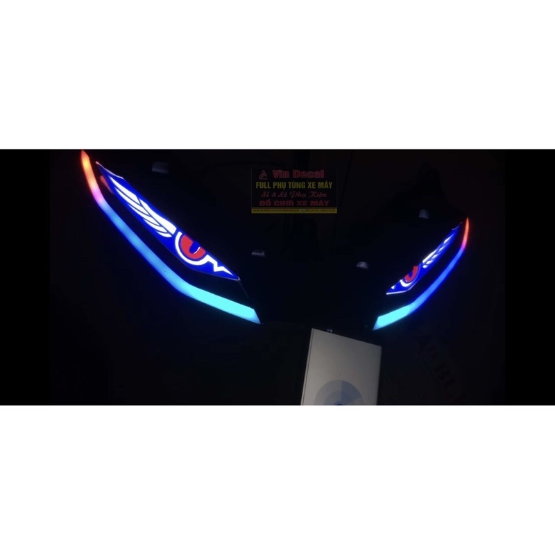 Bộ Led demi và audi A11 đổi màu qua điện thoại cho exciter 150, Mxking