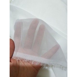 vải chifon,voan lụa trắng
