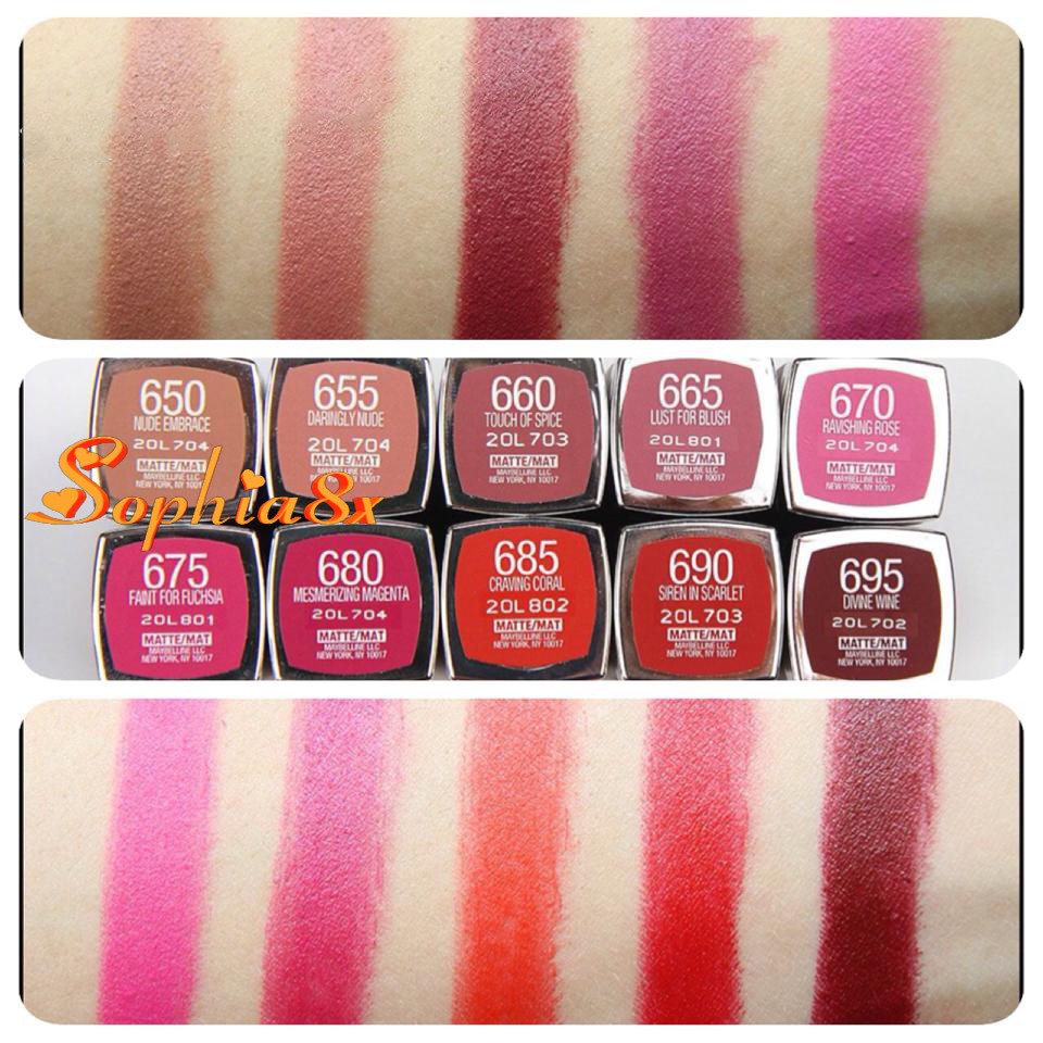 Son thỏi Maybelline Creamy Matte Lipstick vừa lì vừa dưỡng