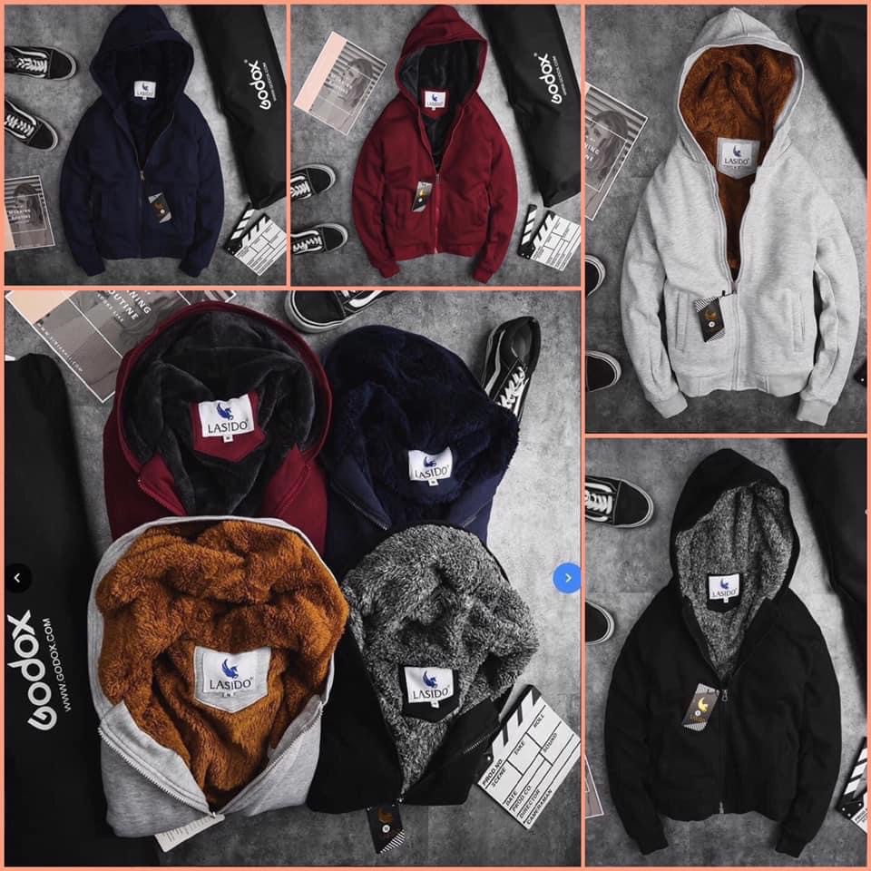 ÁO KHOÁC NỈ LÓT LÔNG KÈM HÌNH CHỤP THẬT ( M L XL XXL)
