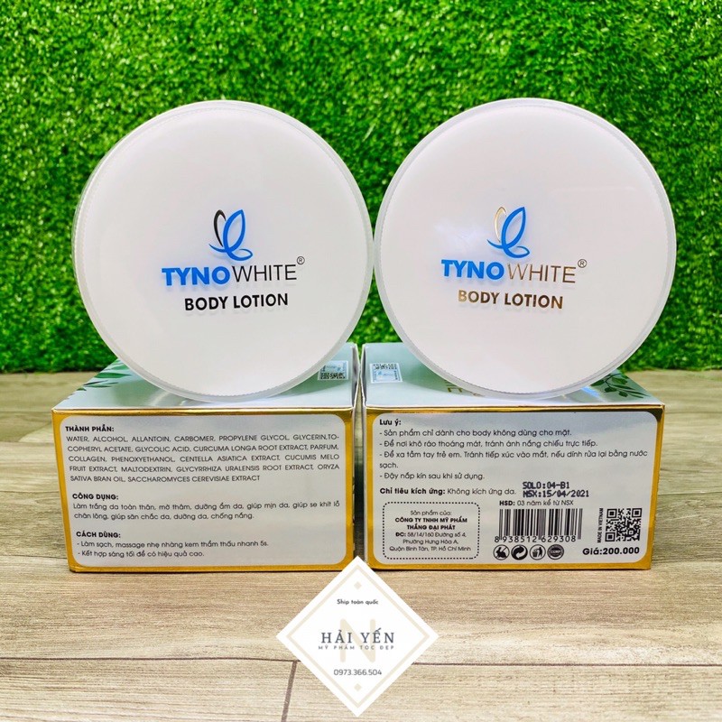 Kem Dưỡng Trắng Da Toàn Thân Cao Cấp TYNO White Body Lotion giảm thâm nám