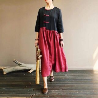 ĐẦM CỔ TRÒN NÚT TÀU ĐỎ