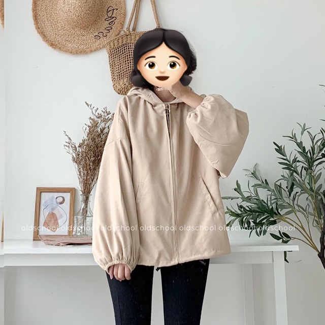 ÁO KHOÁC NHUNG LÌ TAY BỒNG (ảnh thật/sẵn/cóvideo)