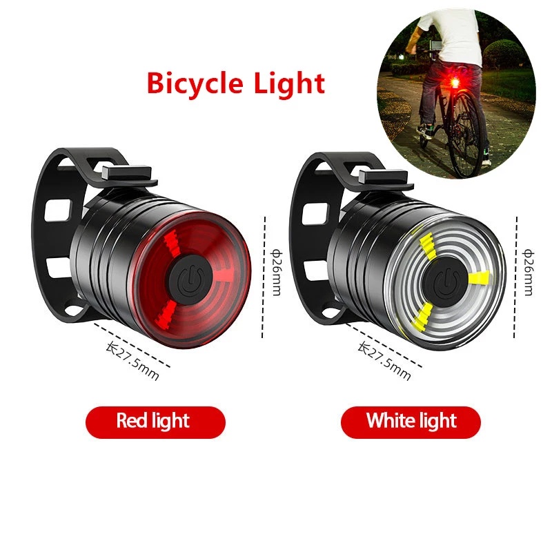 Đèn Led Gắn Đuôi Xe Đạp Kèm Pin Hợp Kim Nhôm ABS Chống Thấm Nước Hàng Mới