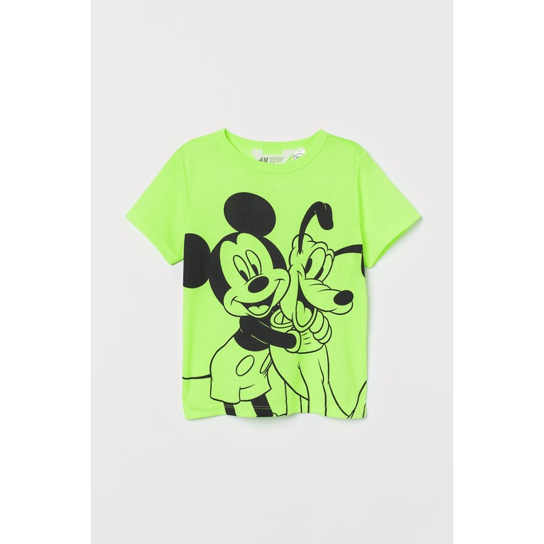 Áo phông xanh mickey HM H&amp;M_hàng chính hãng authentic