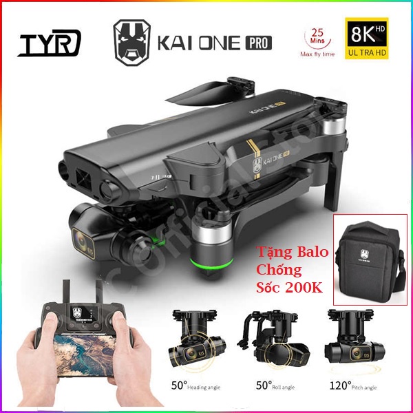 🔥Tặng Balo 200K🔥Flycam YLRC KAI ONE PRO MAX 8K Camera 3 Trục Gimbal +EIS GPS 5G Wifi Động Cơ Không Chổi Than Bay 25 PHÚT