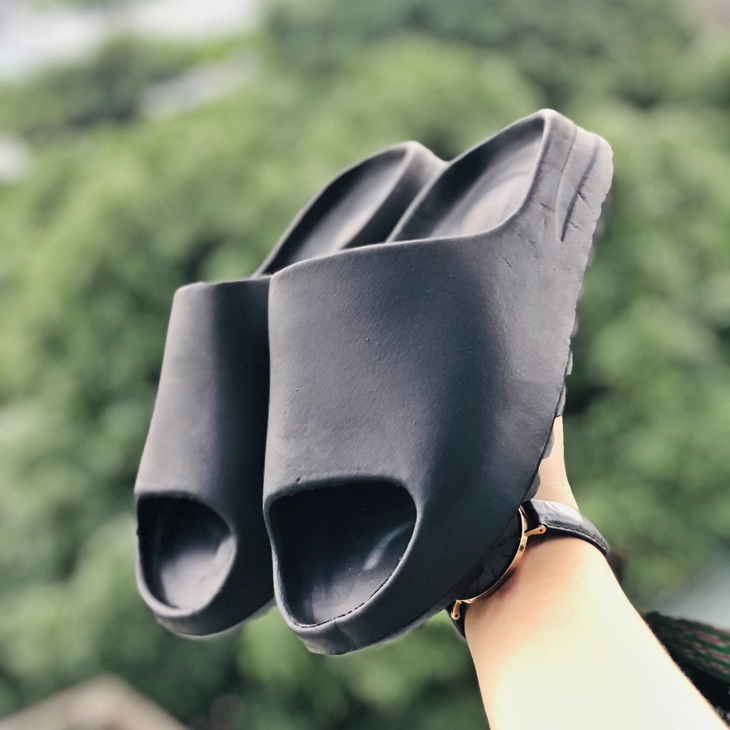 [Freeship + hộp + sẵn kho] Dép quai ngang nam nữ bánh mì đen, chất xin