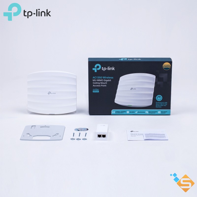 Bộ Phát Wi-Fi Gắn Trần MU-MIMO Gigabit AC1350 EAP225 - Bảo Hành Chính Hãng 24 Tháng