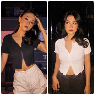 ÁO CROPTOP DÂY KÉO