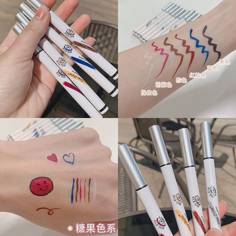 Bút kẻ mắt nước vỏ màu trắng chống thấm nước