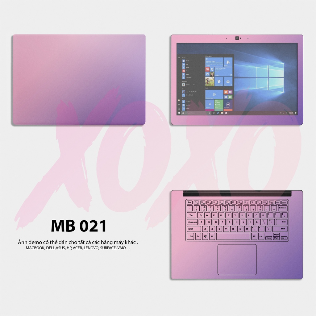 Miếng Dán Skin Laptop Mẫu Màu Gadient  - Decal Dán có cho Dell, Hp, Asus, Lenovo, Acer, MSI, Surface,Vaio, Macbook