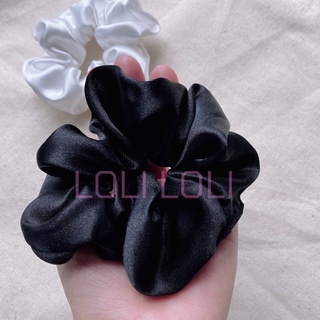 Scrunchies buộc tóc phi lụa cao cấp màu đen , trắng. cột tóc màu đen, cột tóc màu trắng