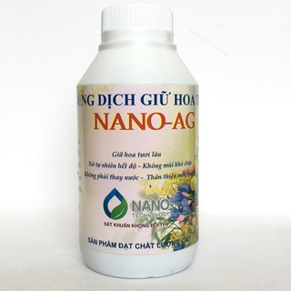 Dung dịch Nano bạc - Nano AG giữ hoa tươi lâu chai 400ml