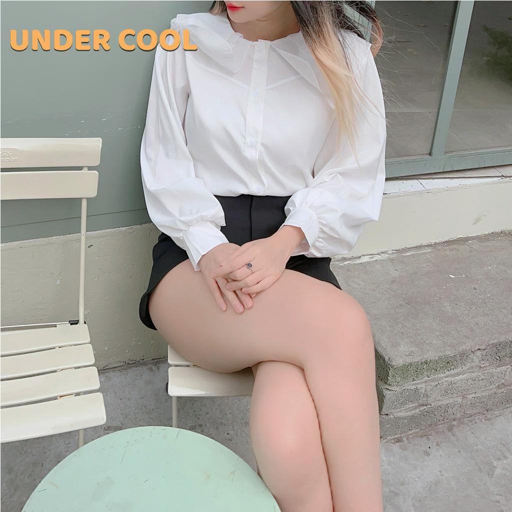 Áo Sơ Mi Nữ UNDERCOOL Tay Bồng Cổ Sen Phối Ren Nhẹ Nhàng Trẻ Trung