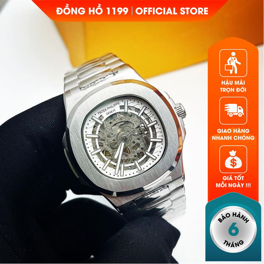 Đồng hồ cơ nam 1199WATCHES cao cấp chống nước chống xước tuyệt đối sang trọng lịch lãm bảo hành 6 tháng 9931