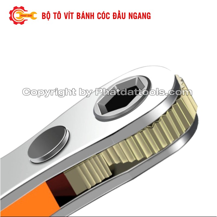 Tô Vít Bánh Cóc Đầu Ngang 2 Chiều Kèm 10 Đầu Vít Đa Năng