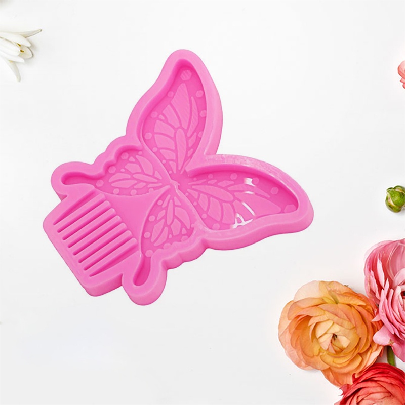 Khuôn Silicone Làm Kẹp Tóc Trang Sức Epoxy Sáng Bóng DIY