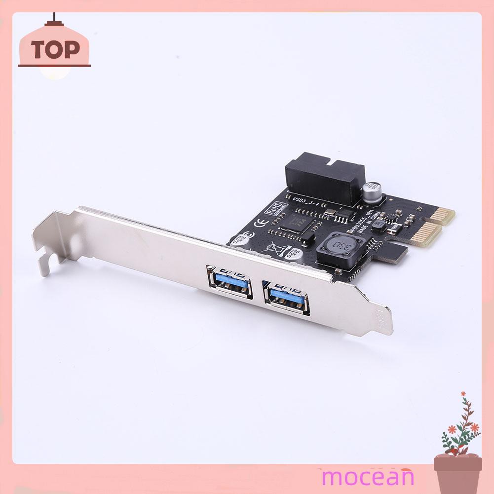 Mocean SSU 2 Port USB 3.0 PCI-e x1 Expansion Card PCI Express Adapter for Desktop