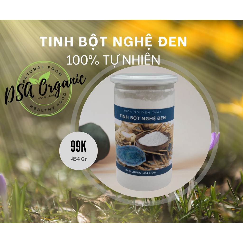 454Gr Tinh bột nghệ đen 100% nguyên chất - Hỗ trợ đau dạ dày, tiêu hóa - Đắp mặt trắng da, giảm tàn nhang, thâm nám