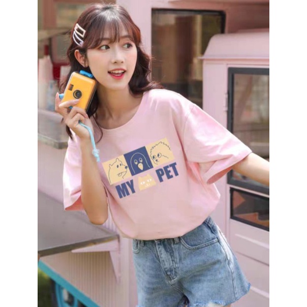 Áo thun nữ cổ tròn tay ngắn cộc tay mẫu mới kiểu dáng trẻ trung chất thun cotton cao cấp đẹp chuẩn hình