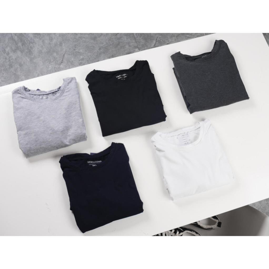 Áo thun nam tay dài giữ nhiệt cao cấp Veratino vải thun cotton co giãn 4 chiều mặc thoải mái lót bên trong ấm áp | BigBuy360 - bigbuy360.vn