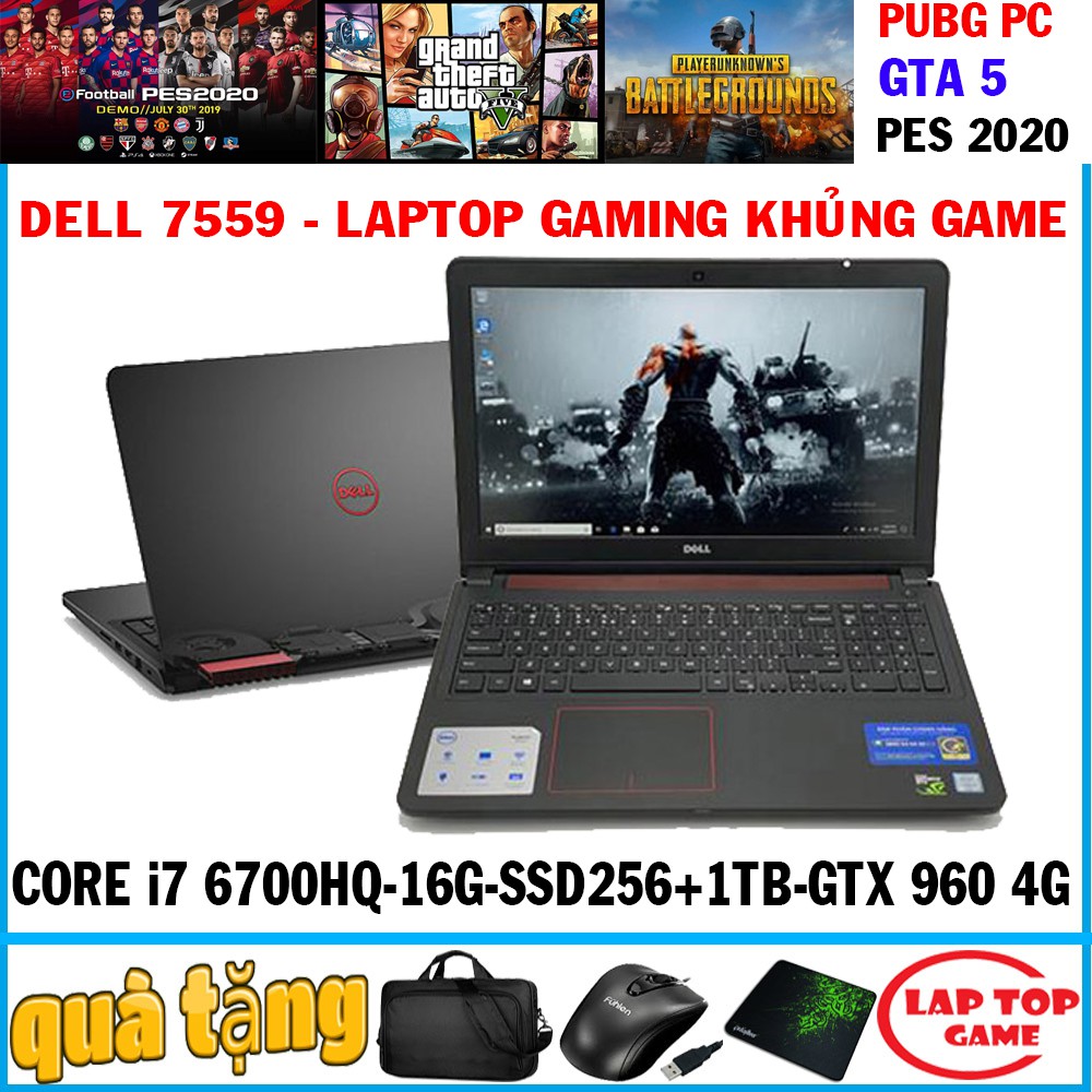Laptop gaming dell N7559 core i7 6700hq,vga gtx 960 4g, laptop cũ chơi game đồ họa
