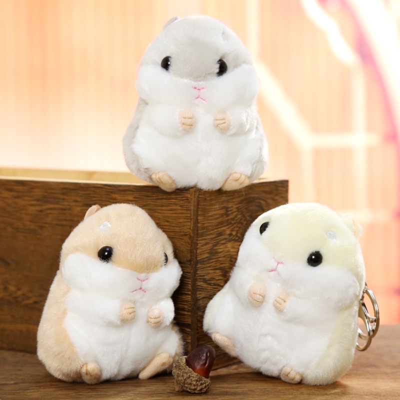 Móc Khóa Hình Chuột Hamster Nhồi Bông Dễ Thương