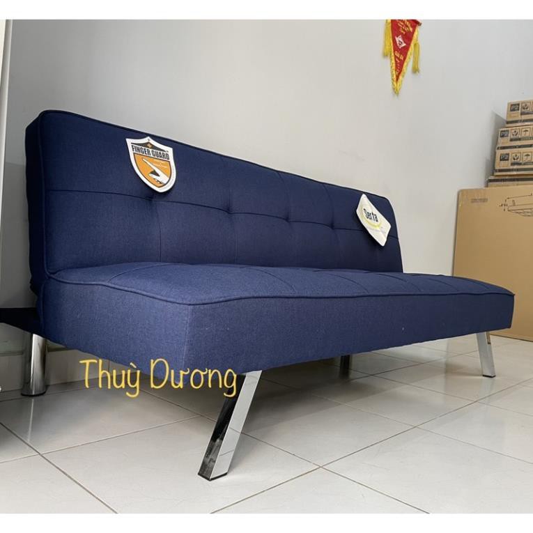 Sofa Bed - Sô pha Giường bọc vải bố màu xanh Navy dài 1m7