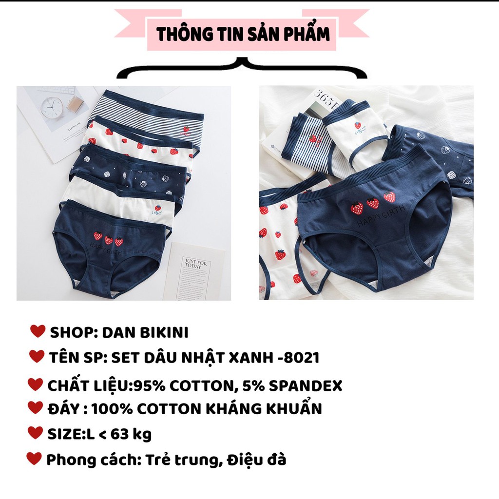 Quần Lót Nữ Cotton ❤️FREESHIP❤️ Quần Lót Nữ kháng khuẩn mỏng mát- Quần Lót Nữ dễ thương cạp không tạo hằn  Mã 8021