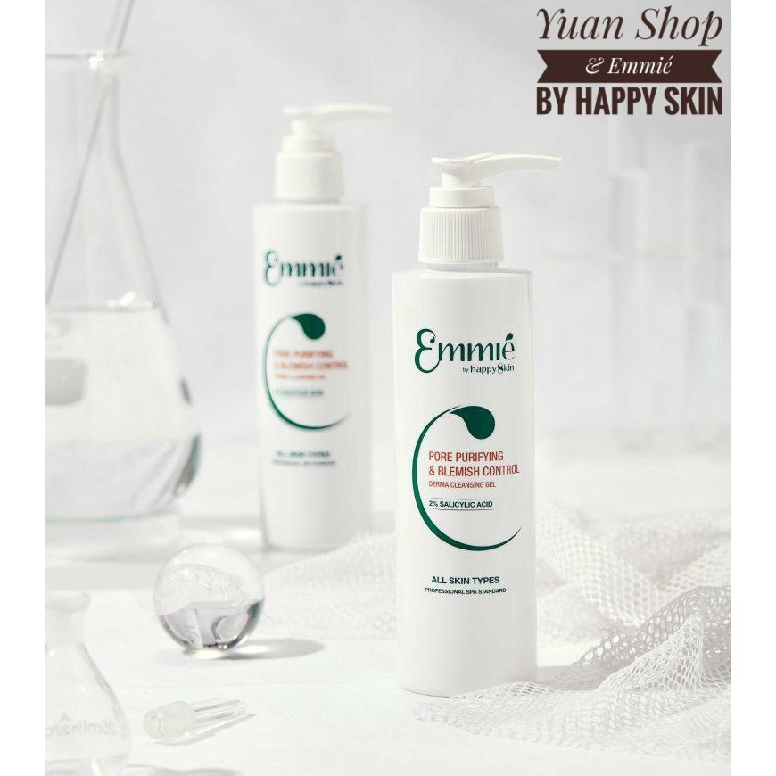 [Chính Hãng] Emmié by Happy Skin Gel Rửa Mặt Sạch Sâu Kiểm Soát Mụn Pore Purifying & Blemish Control Derma Cleansing