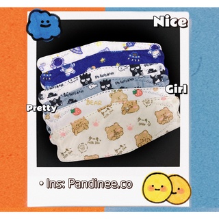 Sỉ Khẩu trang KF94 cao cấp xuất Hàn, khẩu trang in hình dễ thương Pandinee KT02