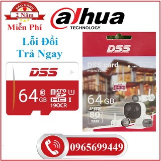 Thẻ Nhớ DSS 64G , Thẻ DSS 32Gb Chuyên Dụng Cho Camera Điện Thoại Class 10 Tốc Độ 80MB/s - Chính Hãng