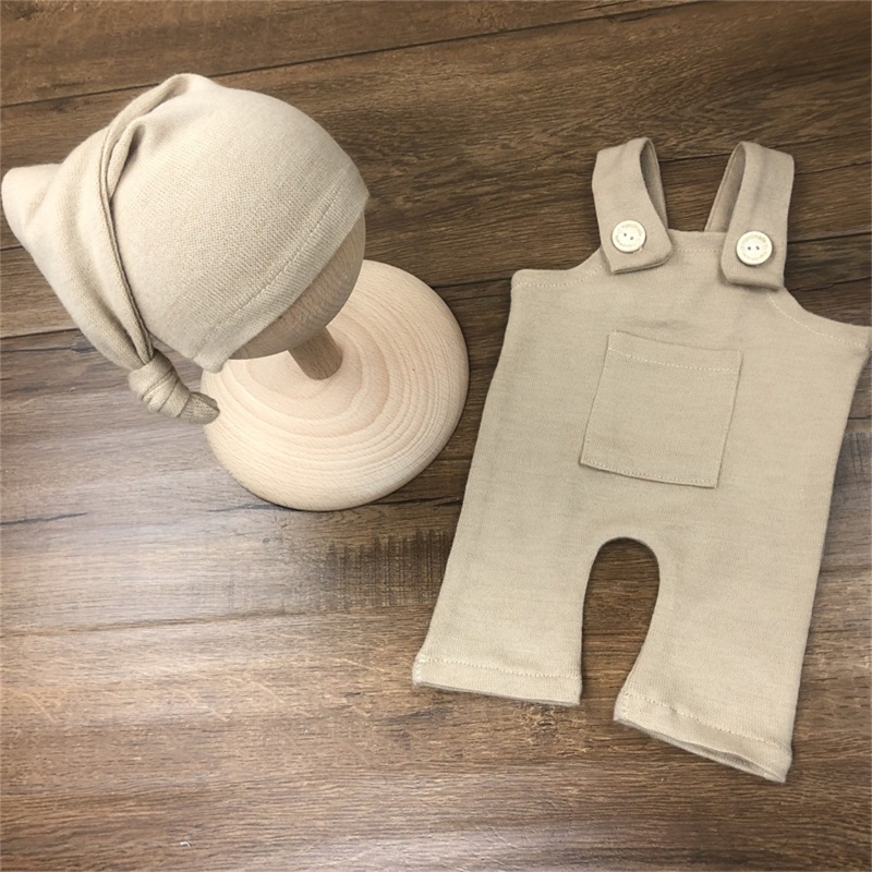 Bộ Áo Liền Quần Đuôi Gấu + Mũ Dài Làm Phụ Kiện Chụp Ảnh Cho Bé Sơ Sinh