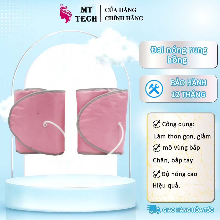 Đai Quấn Nóng Rung Giảm Béo Bắp Đùi Tay Đai Màu Hồng Có Chế Độ Massage. Bảo Hành 12Th