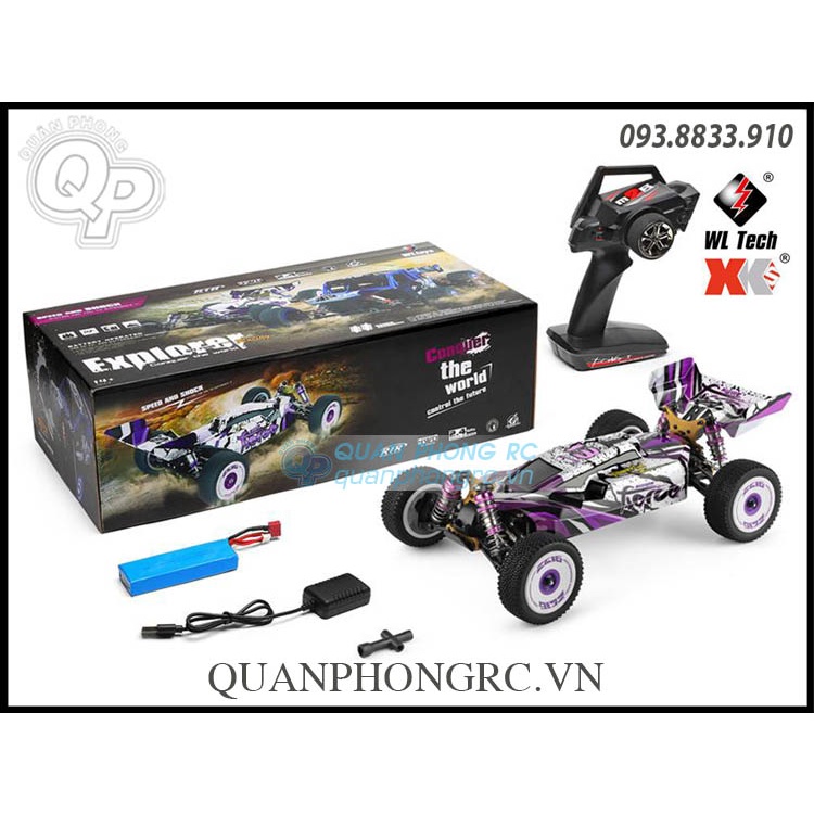 Xe điều khiển WLtoys 124019 1/12 2.4G 4WD High Speed Racing RC Buggy Car