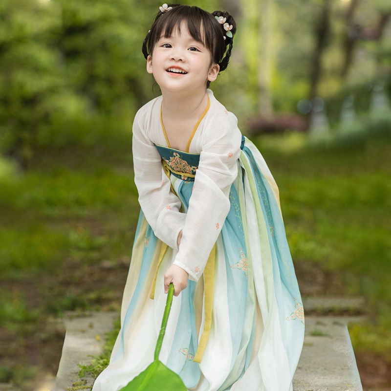 Đầm Hán Phục Cổ Điển Thời Trang Cho Bé Gái