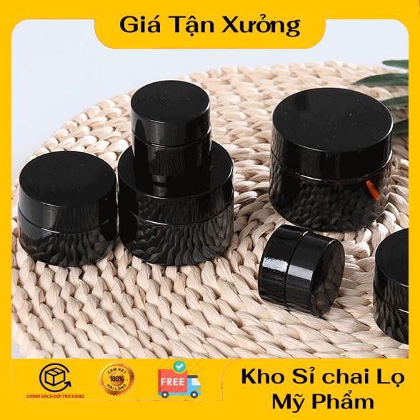 Hũ Chiết Mỹ Phẩm ❤ TRÙM SỈ ❤ [15g,20g,30g,50g,100g] Hũ Chiết Kem Thủy Tinh Nâu chiết mỹ phẩm , phụ kiện du lịch