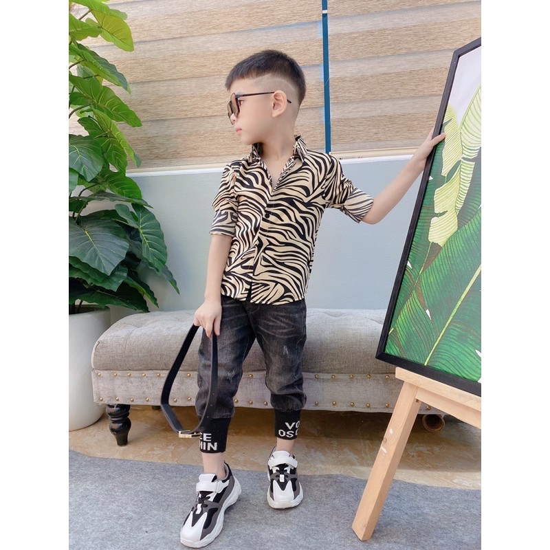 Sơ mi lụa mềm, mát cho bé 9-32kg
