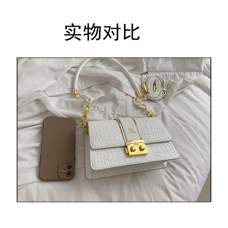 Túi xách JASMIN NOIR giả da cá sấu thời trang thanh lịch cho nữ