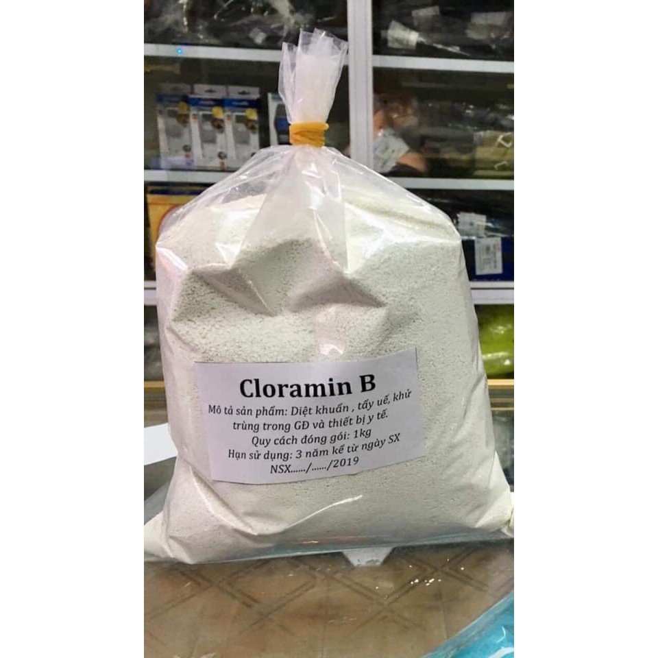 CHÍNH HÃNG] Cloramin B, Bột khử trùng, sát khuẩn, Hàng tự đóng gói, Trung quốc, Gói 1kg, khử trùng, diệt khuẩn