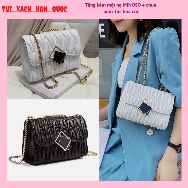 TÚI ĐEO CHÉO KHÓA Ô VUÔNG ĐỘC ĐÁO, MÀU SẮC NỔI BẬT CÁ TÍNH HQ162