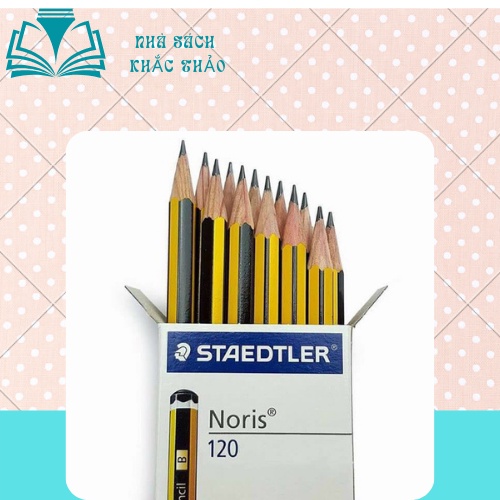Bút chì STAEDTLER sọc vàng ĐỨC xịn 2B hàng chất lượng tốt dành cho các bạn lớp 1 luyện viết.