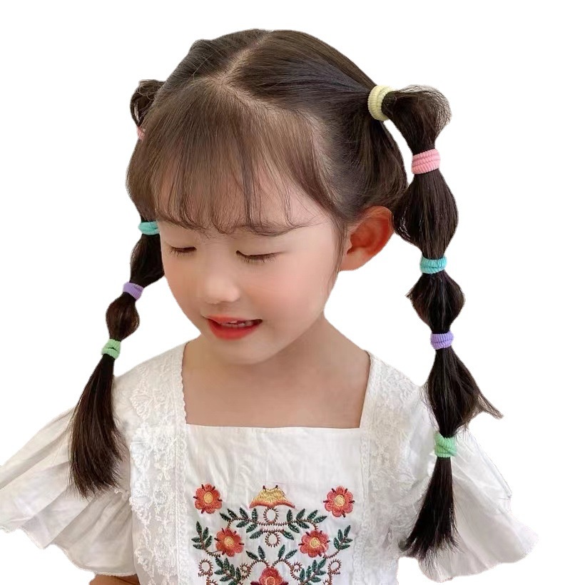 Dây Buộc Tóc Co Giãn Nhiều Màu Sắc Cho Bé Gái