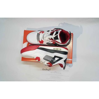 (Ảnh thật) Giày jordan 4 Đỏ Trắng giá rẻ [fullbox + free ship]