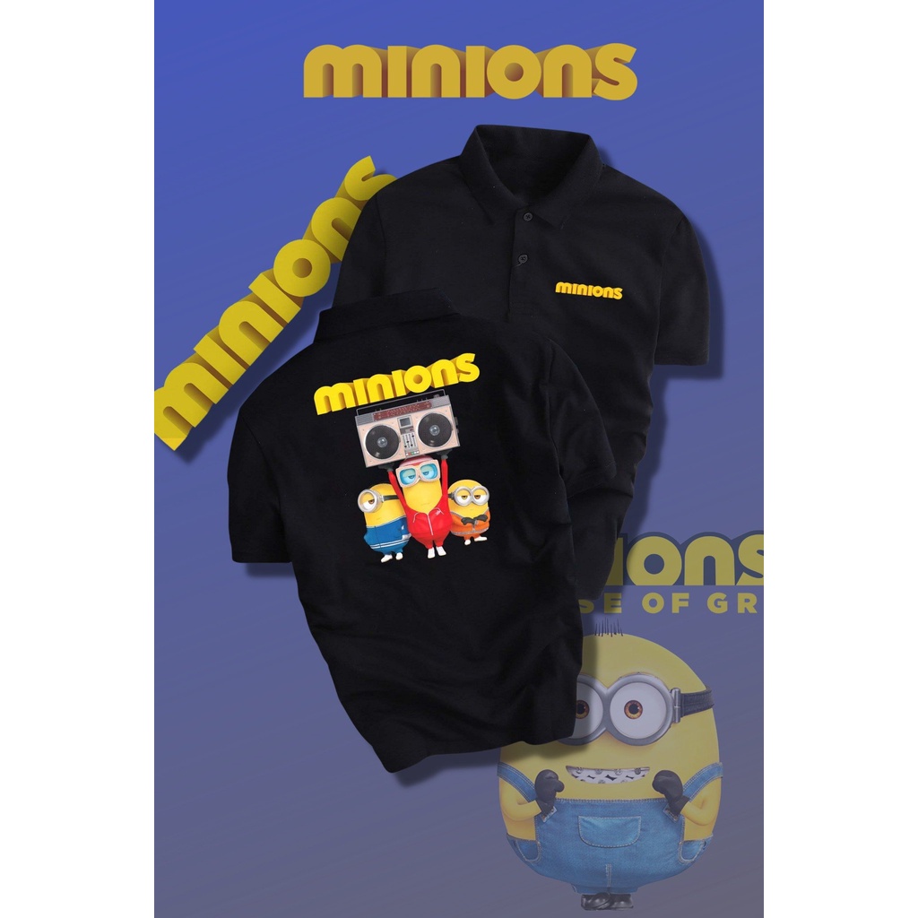Áo POLO MINION cộc tay co giãn mát mịn cảm giác dễ chịu phong cách lịch lãm
