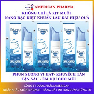 Xịt Mũi Nước Biển Nano Bạc Edvincy 70ml
