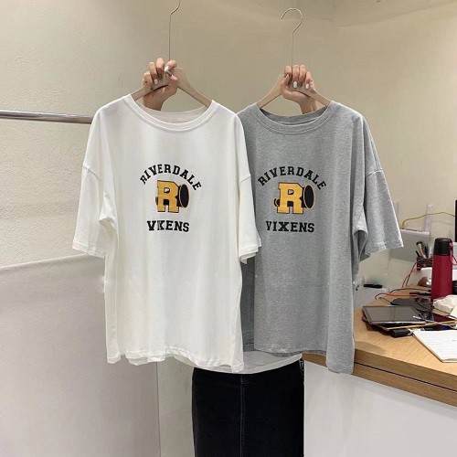 Áo phông in chữ R tay lỡ, áo thun 2T Unisex form rộng P12 | BigBuy360 - bigbuy360.vn