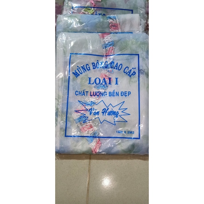 Mùng ngủ in bông đủ kích thước - mùng/màn chống muỗi giá rẻ - mùng văng 4 góc