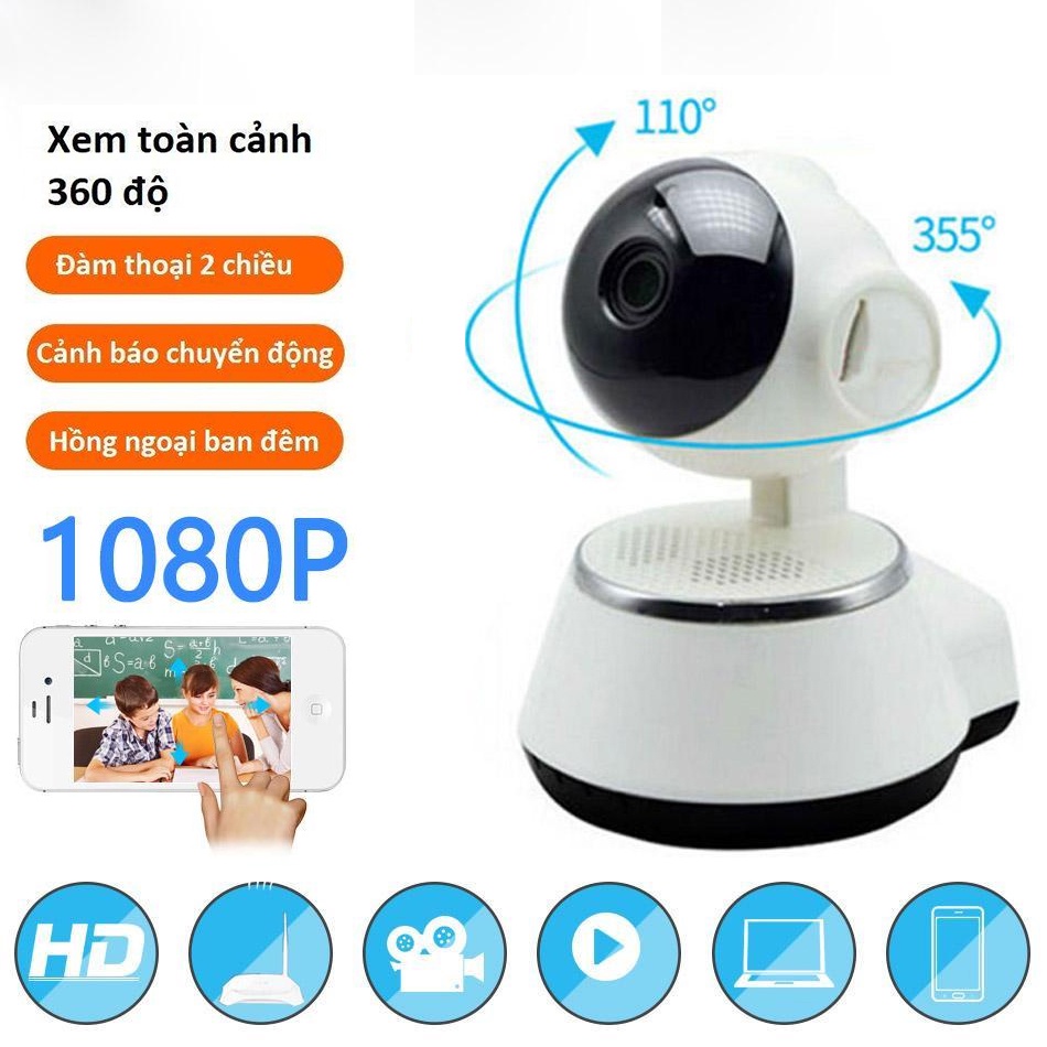 Camera Wifi Hồng Ngoại Full HD 1080P 2MP Xoay 360 - Đàm Thoại 2 Chiều Giám Sát An Ninh