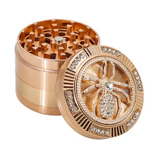 Máy Xay Thảo Mộc Sang Trọng Đính Đá Spider - Cối Xay Kim Loại - Herb Grinder 4 Tầng